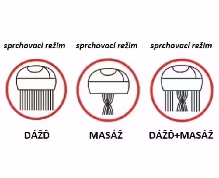 Ručná sprcha 3-polohová, DOMINGO