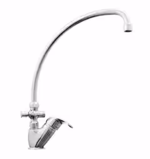 Batéria umývadlová stojanková do bytového jadra s horným trubkovým 30cm "T" výtokovým ramenom, ZORA