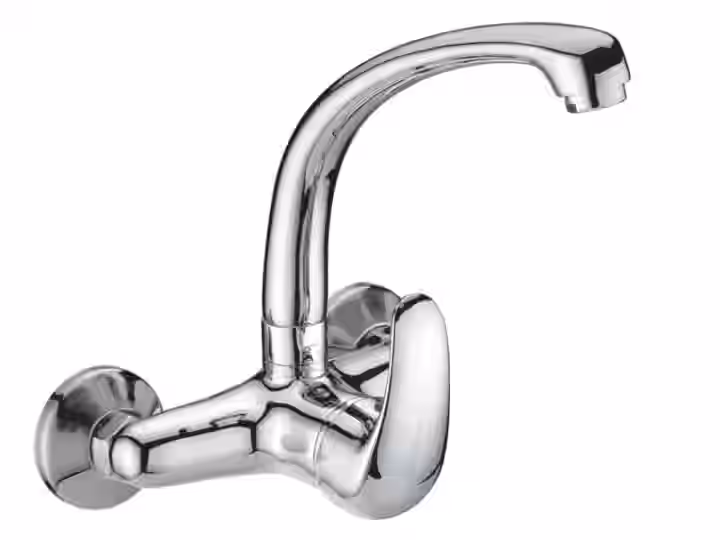 Batéria drezová stenová s horným liatym "U" výtokovým ramenom, rozstup 100mm, PERLA