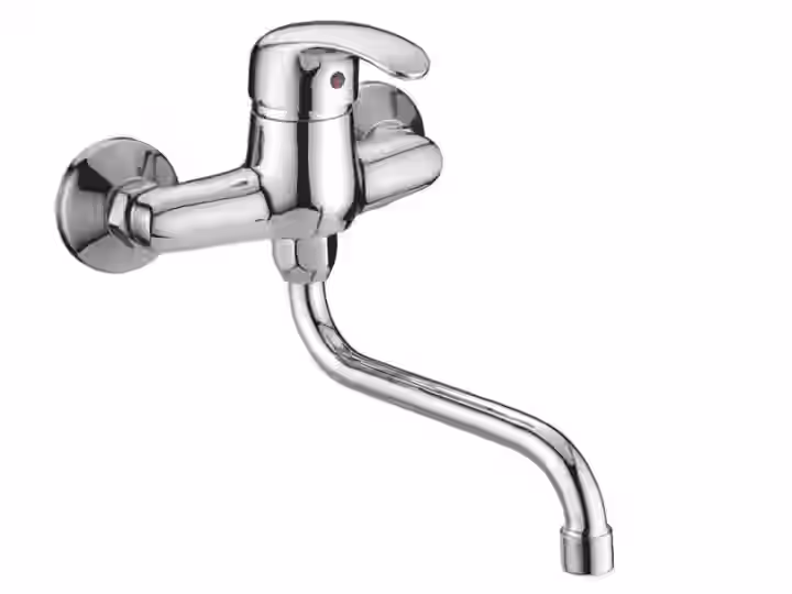 Batéria drezová stenová s trubkovým 20cm "S" výtokovým ramenom, rozstup 100mm, PERLA