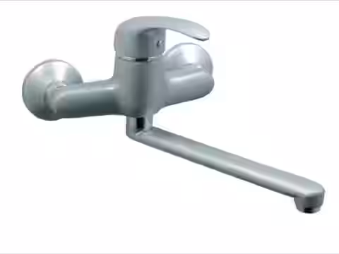 Batéria drezová stenová s rovným liatym 20cm výtokovým ramenom, satén, PERLA