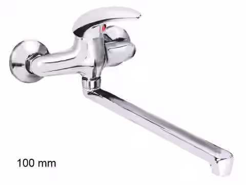 Drezová stenová batéria 100mm - rovný liaty výtok 30 cm ORION