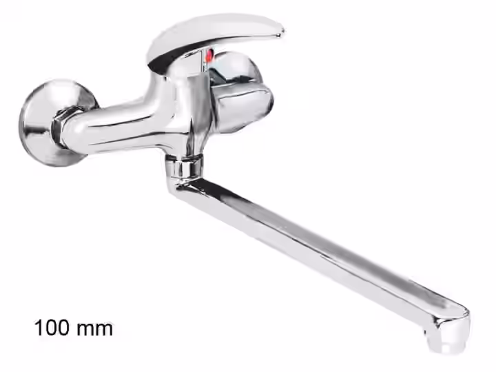 Drezová stenová batéria 100mm - rovný liaty výtok 30 cm ORION