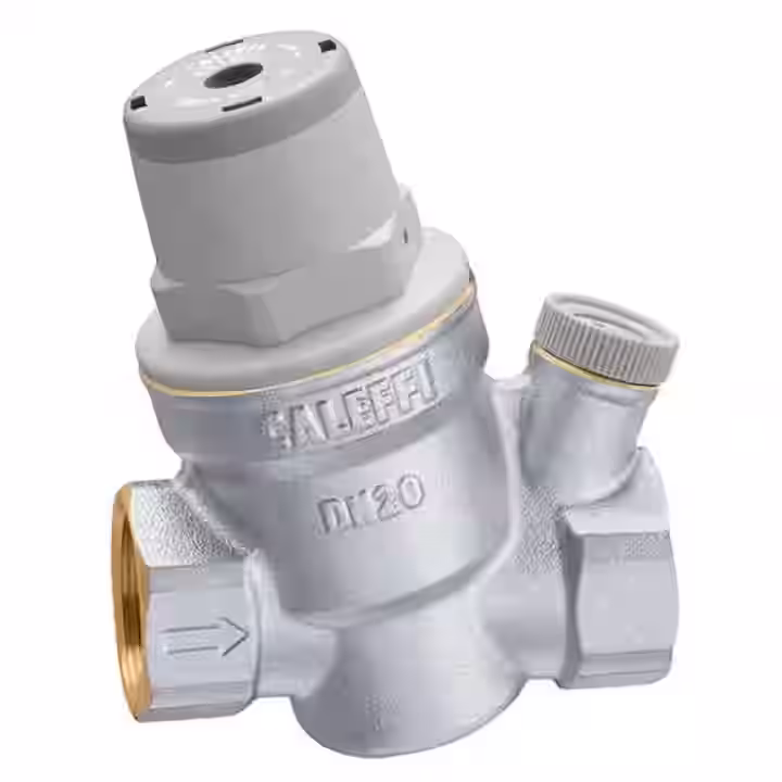 Tlakový redukčný ventil 3/4", PN 16bar, pracovný rozsah 1-5,5 bar, T max.+80 °C, s pripojením 1/4" F na manometer