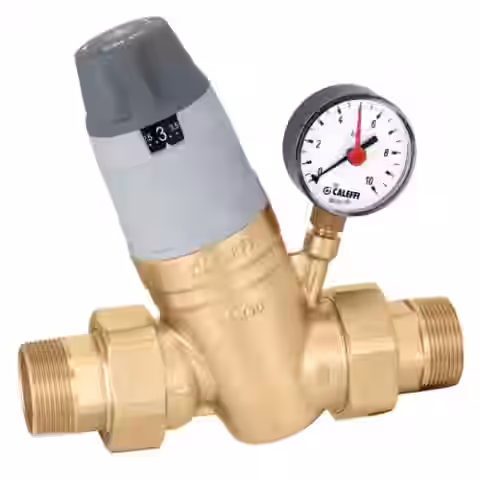 Tlakový redukčný ventil 6/4", PN 25bar, pracovný rozsah 1-6 bar, T max.+40 °C, manometer 0-10 bar