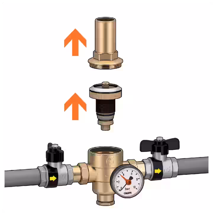 Tlakový redukčný ventil 1/4" s vymeniteľnou náplňou