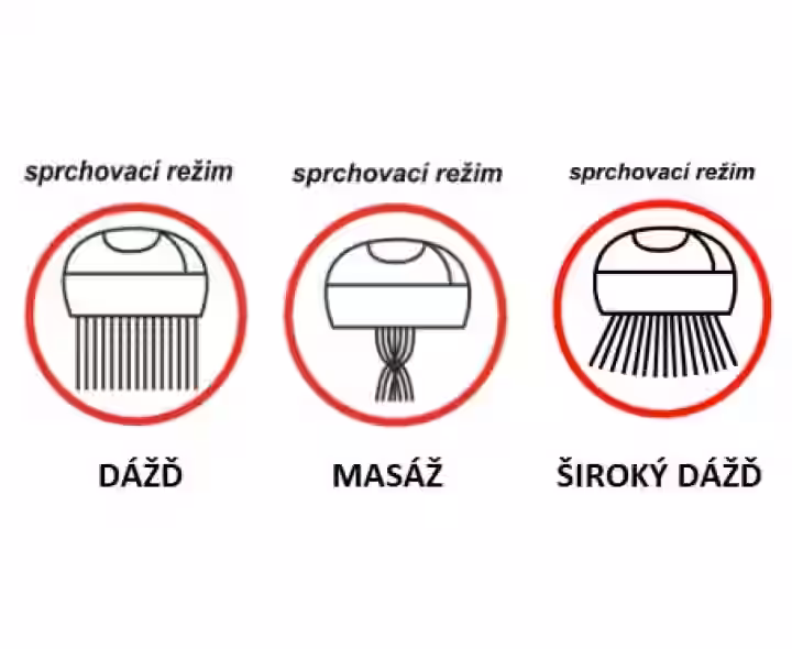 Ručná sprcha 3-polohová, Beate
