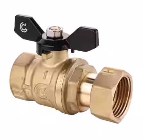 Guľový ventil ANTI-LIME S40 PRO, s prevlečnou maticou, motýľ, PN40, 1/2", CALIDO
